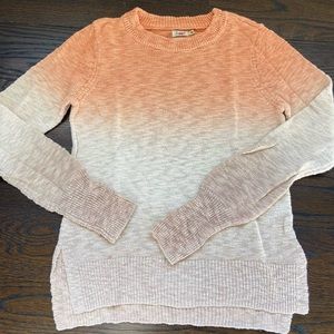 Faherty Orange & Cream Ombré organic cotton sweater